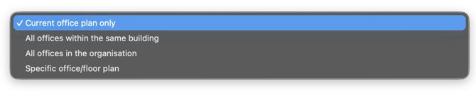 Define which office’s parking spaces
