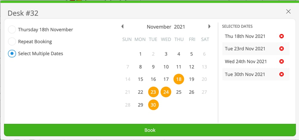 Allow Multiple Date Selection
