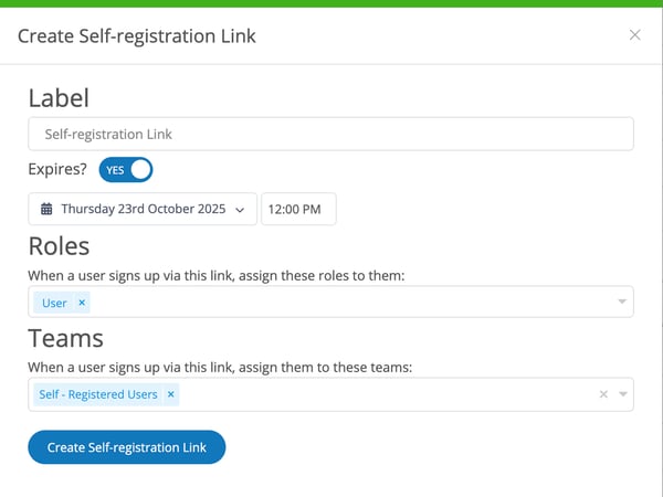 self registration 