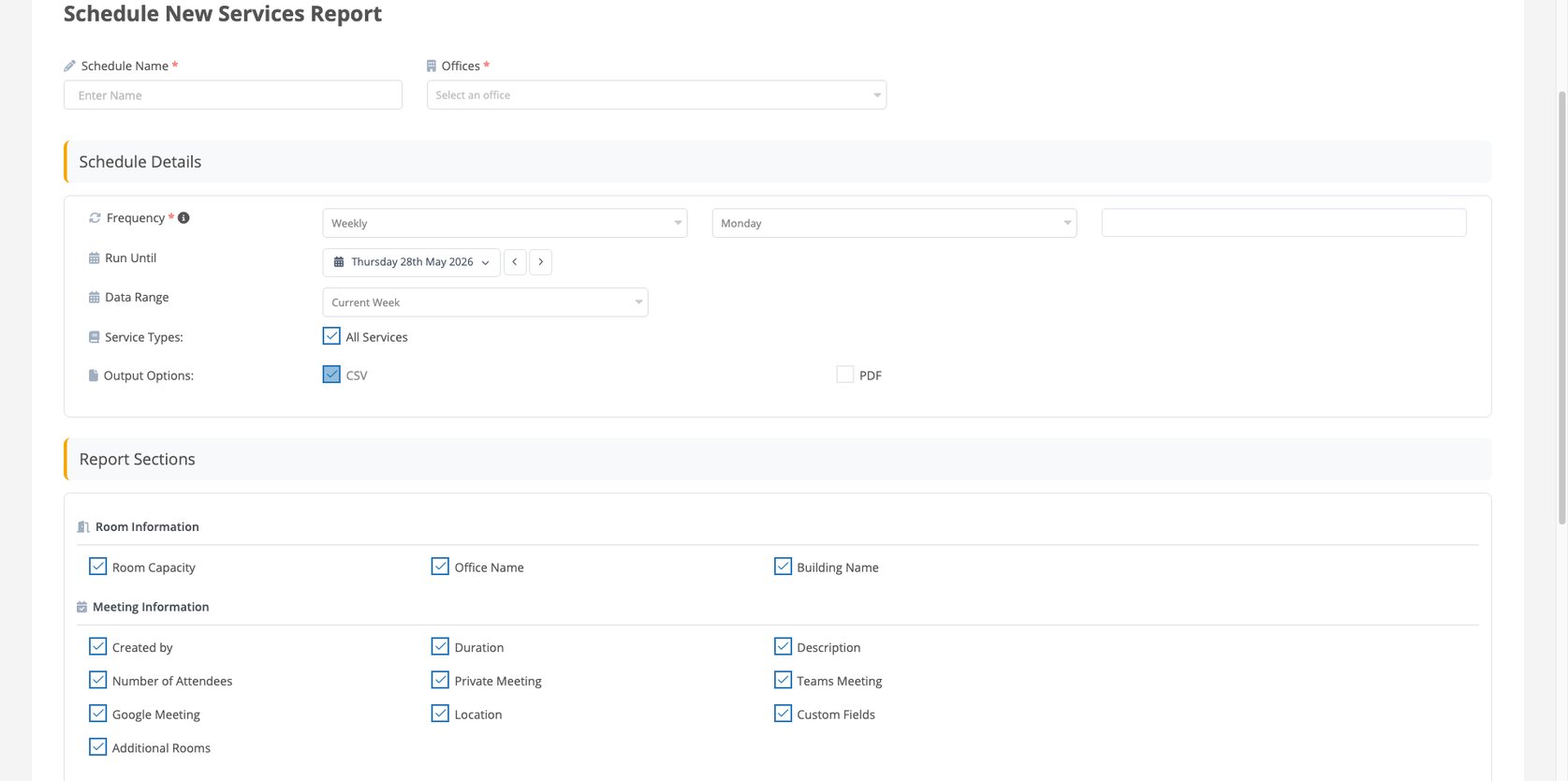 Editable Service Report Services Report